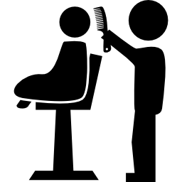 salon fryzjerski dla mężczyzn ikona