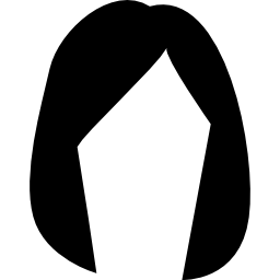 kobiecy kształt czarnych włosów ikona