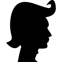 silueta de peinado icono
