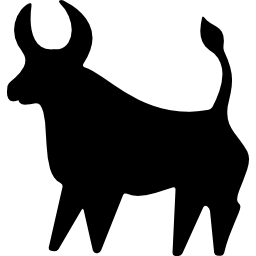silhouette de taureau Icône