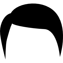 forma di capelli neri corti maschili icona