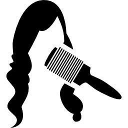 Comb and long hair icon