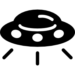 circulair ruimteschip icoon