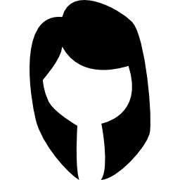 cabello negro femenino icono