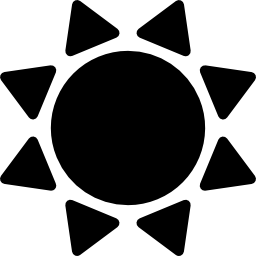 Sun black shape variant icon