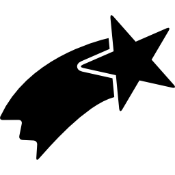 forma de estrella fugaz icono