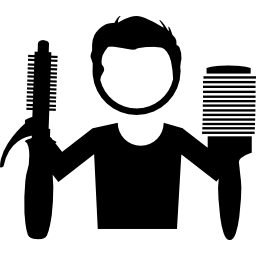 櫛を持つ美容師 icon