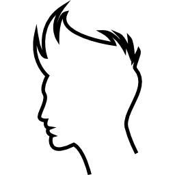 Boy hair outline icon
