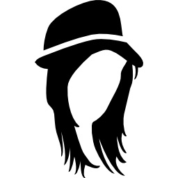 włosy z kapeluszem ikona