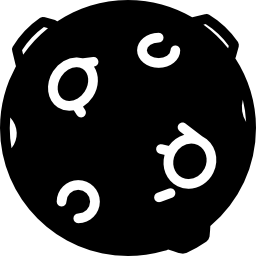 bola negra con círculos icono