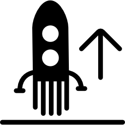 Восходящий ракетный корабль иконка