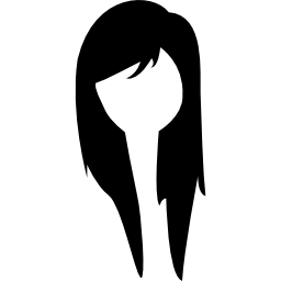 capelli femminili lunghi e giovani icona