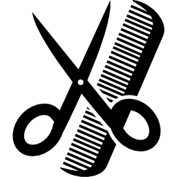 nożyczki i grzebień ikona