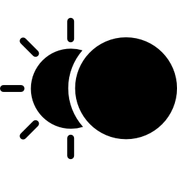 luna eclipsando al sol icono