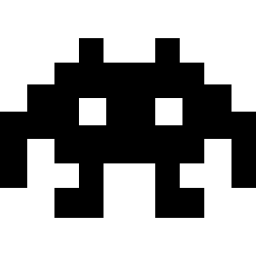 Alien space character of pixels for a game icon