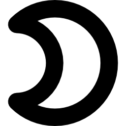 symbol zarysu brutto fazy księżyca ikona