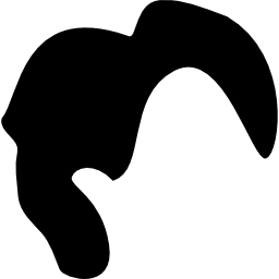 forma di capelli maschili corti icona