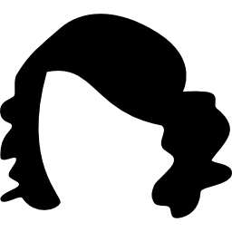 forma di capelli neri corti icona