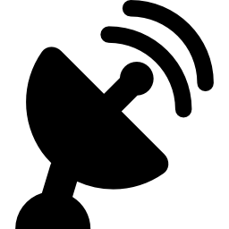 Parabolic antenna silhouette icon