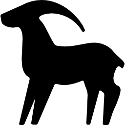 steenbok zwart astrologisch teken icoon