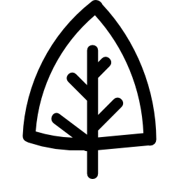 Tree gross outline of triangular shape icon