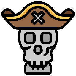 cappello da pirata icona