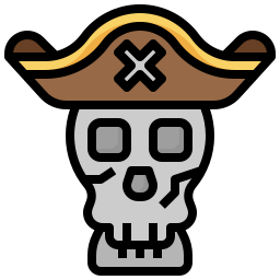 sombrero pirata icono