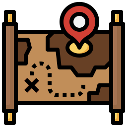 mappa del tesoro icona