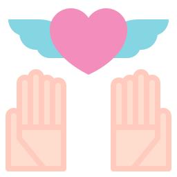 Heart wings icon