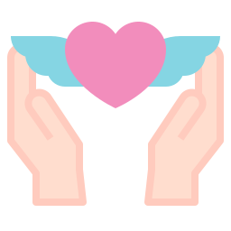 Heart wings icon