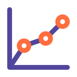 gráfico de crescimento Ícone