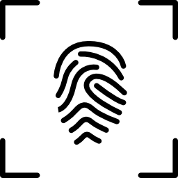 escaneo de huellas dactilares icono