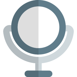 Oval mirror icon