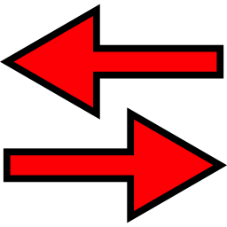 linke und rechte pfeile icon