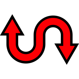 Zigzag arrow icon