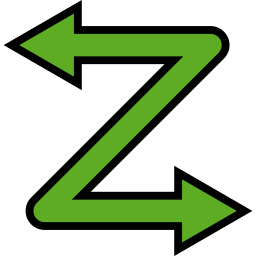 freccia a zig-zag icona