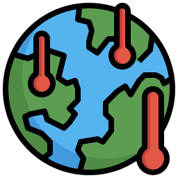 il riscaldamento globale icona