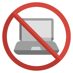 nessun computer portatile icona