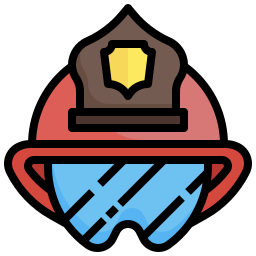 Fireman helmet icon