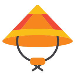 azjatycki kapelusz ikona