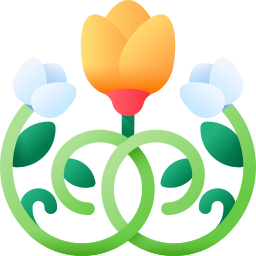 diseño floral icono