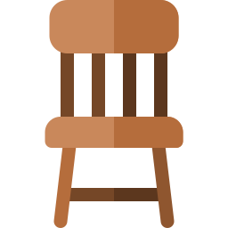 Wooden chair icon