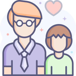 Father and daughter icon