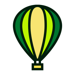 Hot air balloon icon