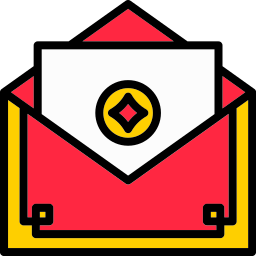 rode envelop icoon