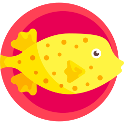 boxfish amarelo Ícone