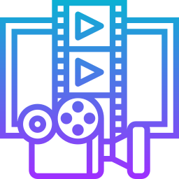 Movie reel icon