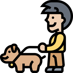 pasear al perro icono
