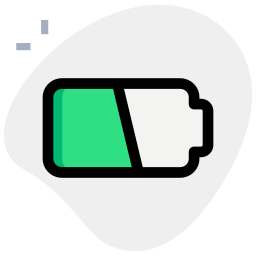 halve batterij icoon