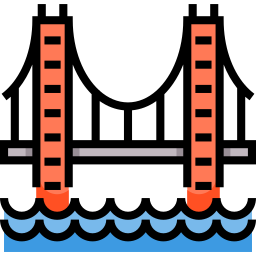 puente de puerta de oro icono